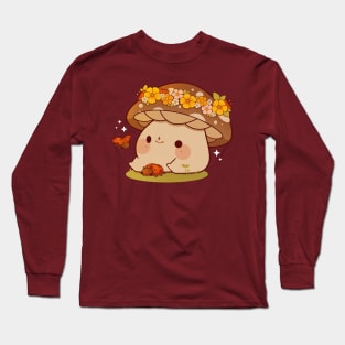 Flowercrown mushroom Long Sleeve T-Shirt